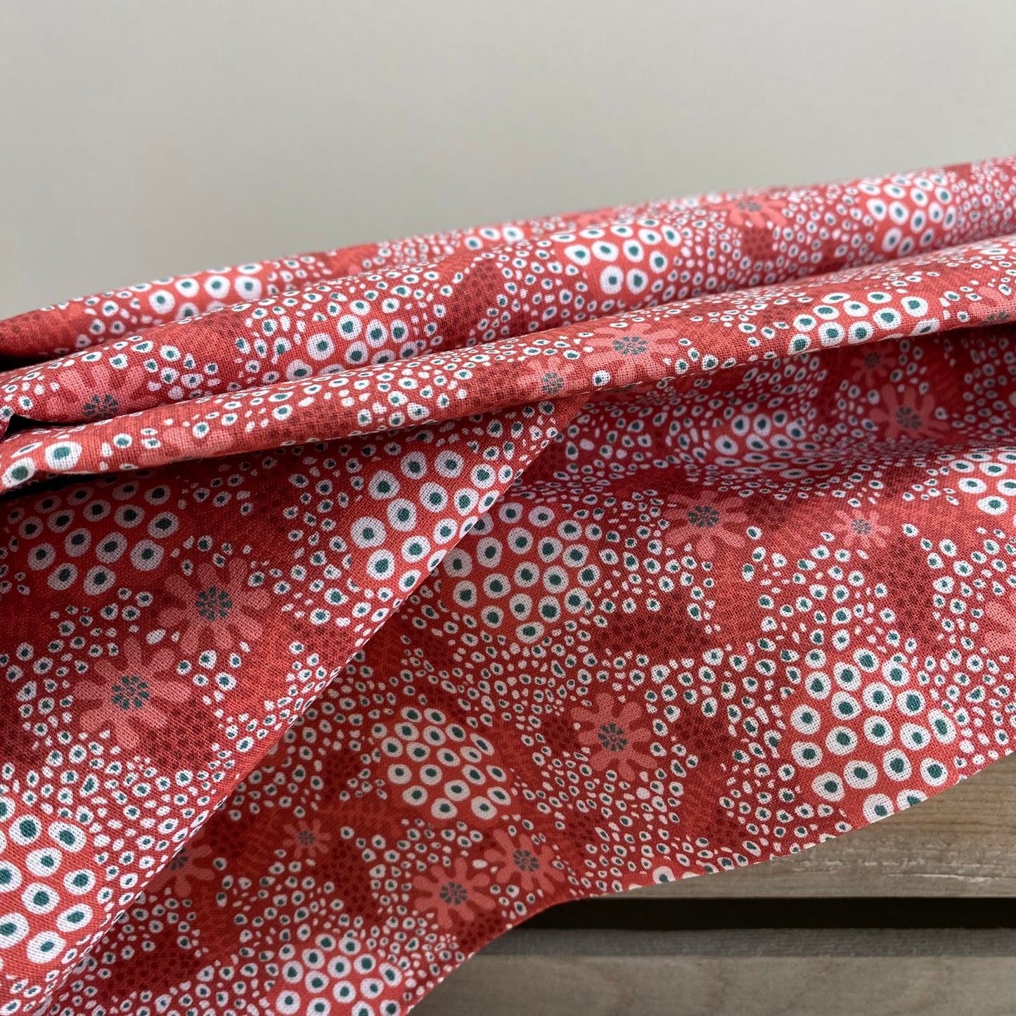 Organic Cotton Poplin Red Urchin
