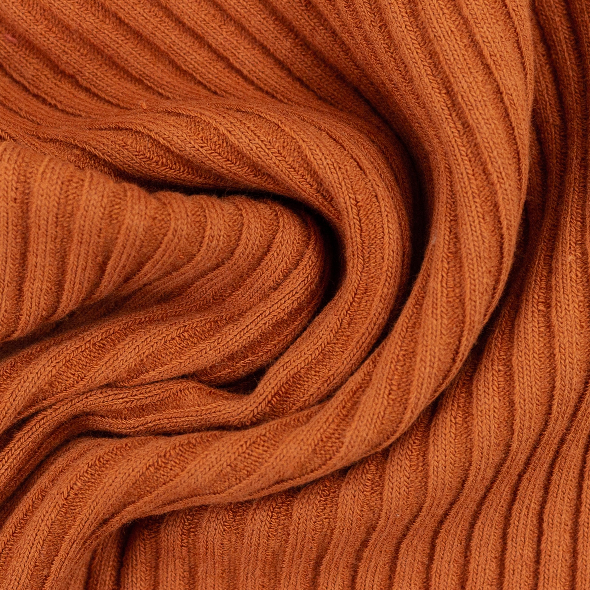 Una Cotton Knit Ribbing Terracotta