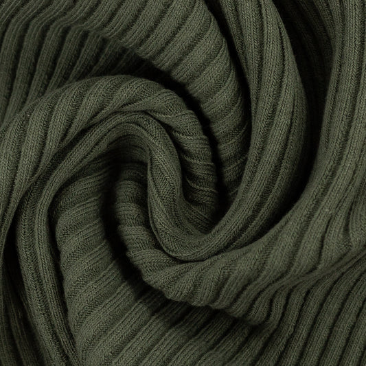 Una Cotton Knit Ribbing Olive