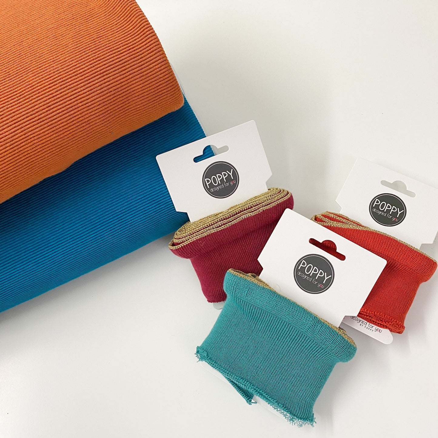 Julie Ribbed Knit Fabric Cognac 0.45m