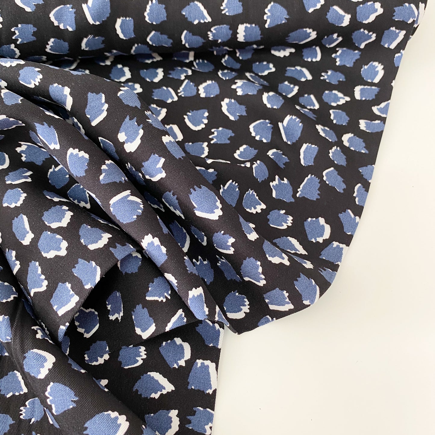 Terrazzo Midnight Viscose Twill Fabric