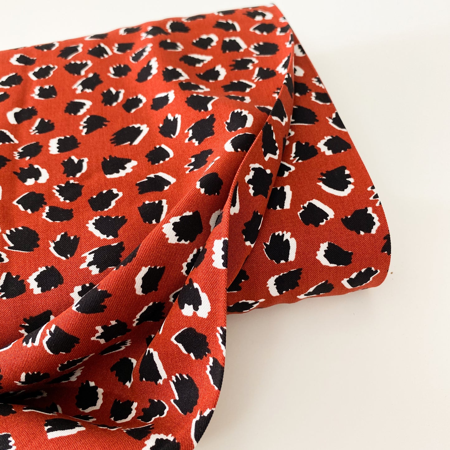 Terrazzo Fire Viscose Twill Fabric