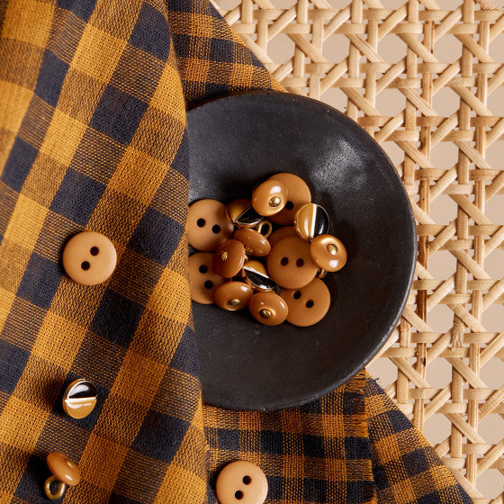 Atelier Brunette Night Ochre Cotton Gingham