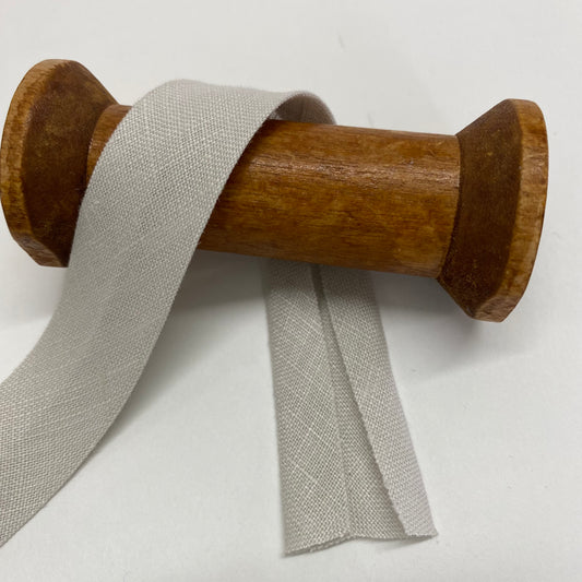 Luxury Pure Linen Bias Binding Oyster 20mm