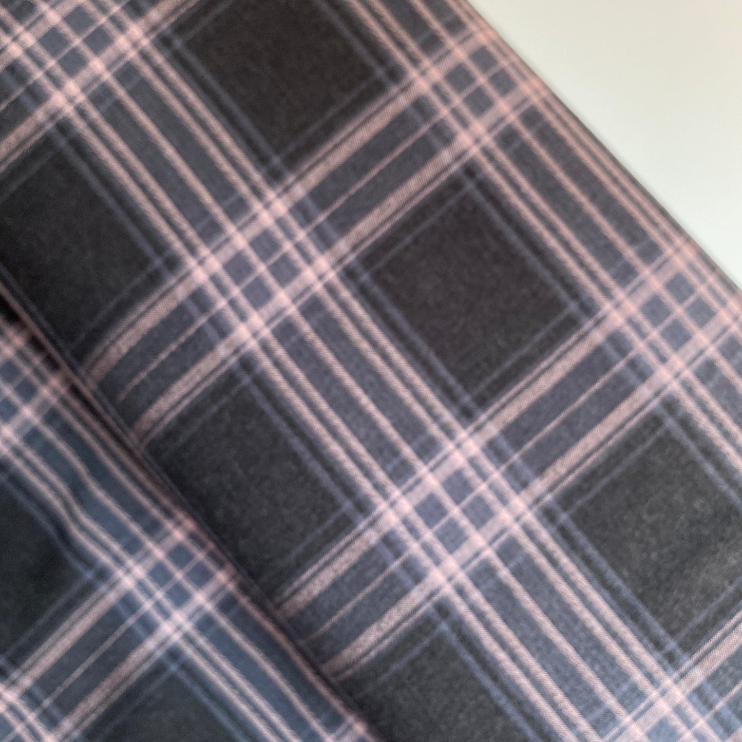 Helsinki Old Rose and Charcoal Grey Check