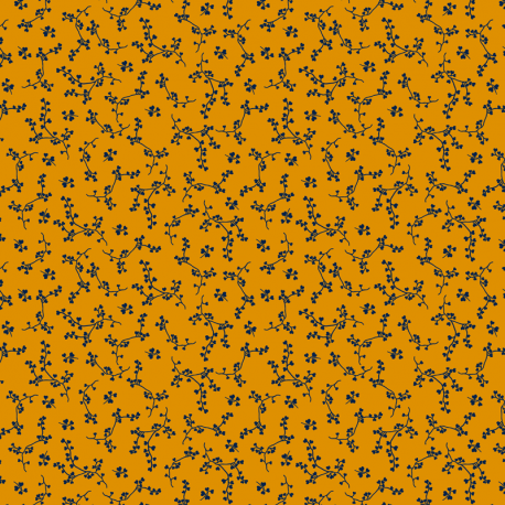 Nica Cotton Batiste Print Mustard 1.95m