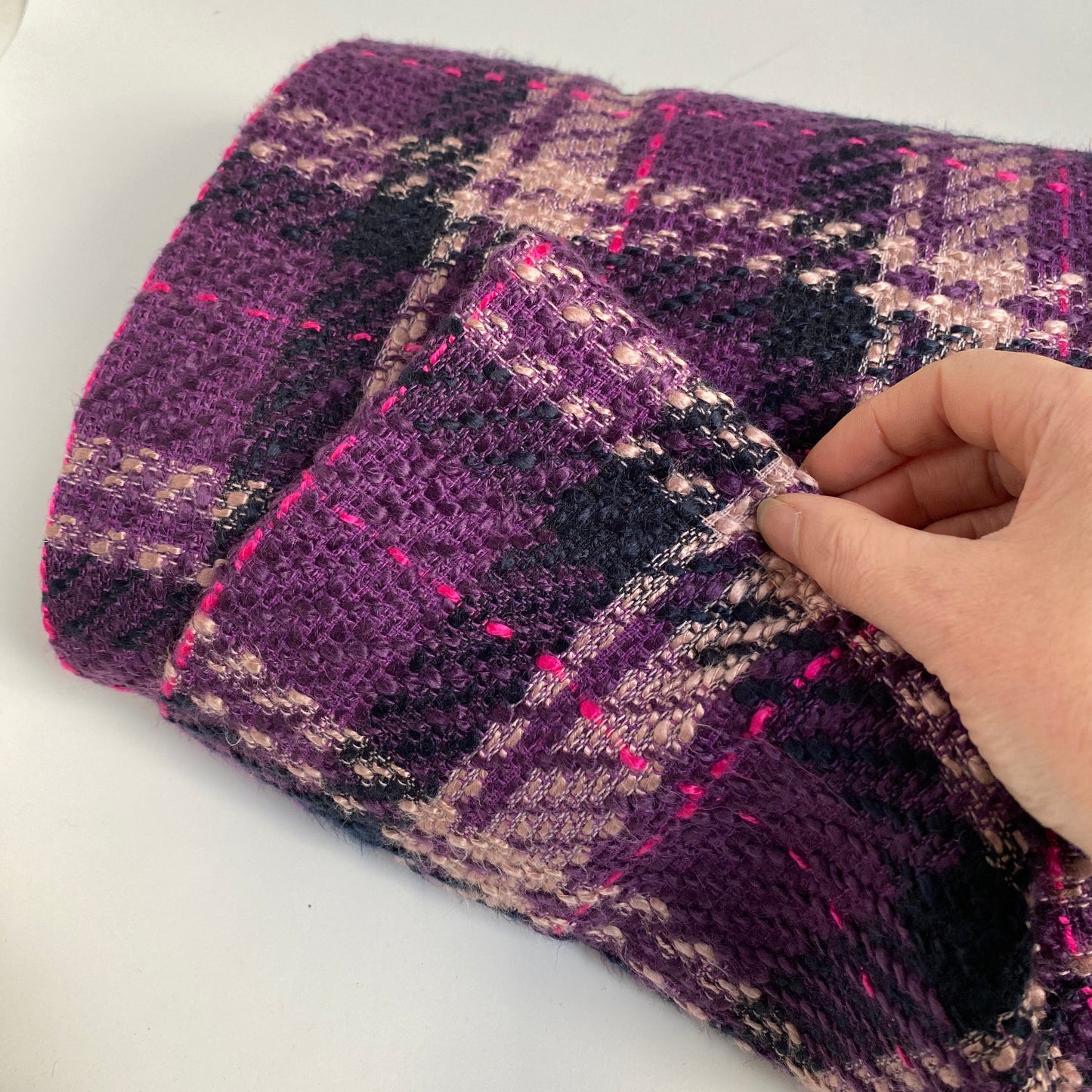 Boucle Wool Blend Purple