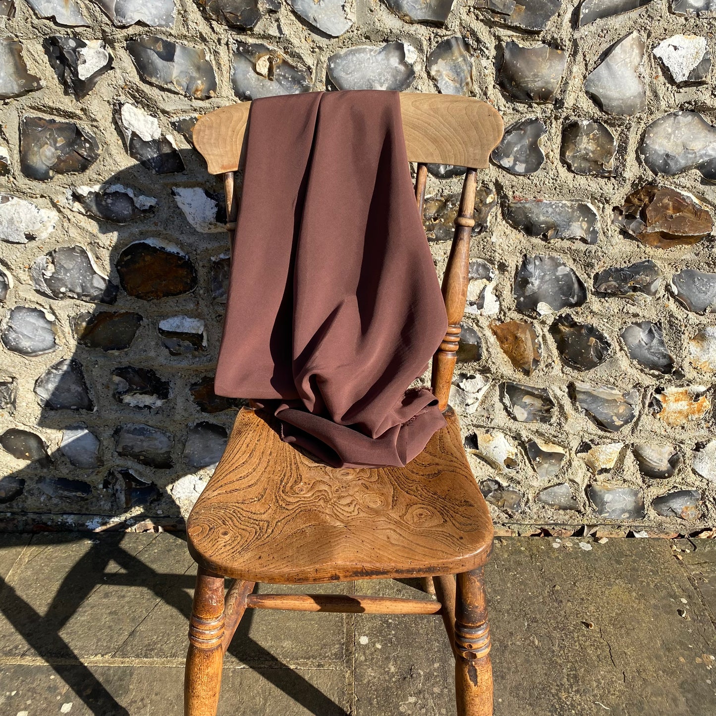 Carlie Sand-Washed Viscose Chocolate