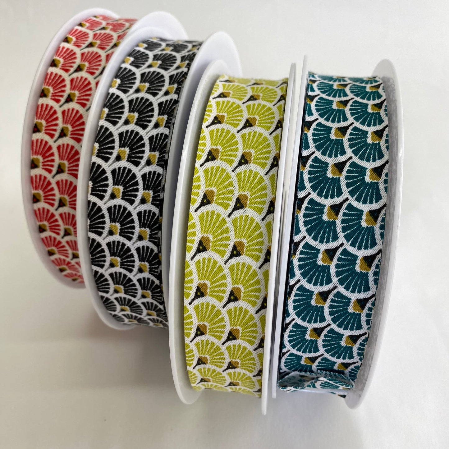Art Deco Fans Cotton Bias Binding 27mm