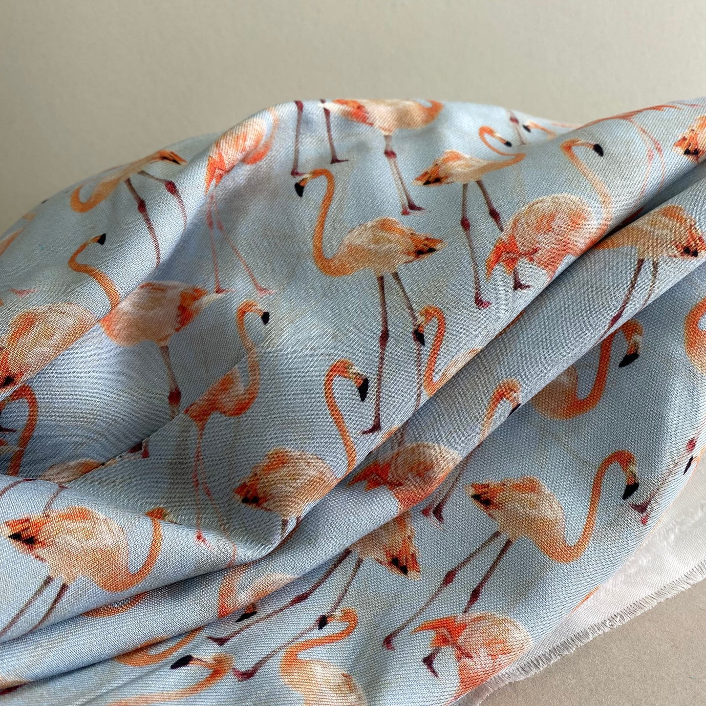 Flamingo Paradise Viscose Viella Print