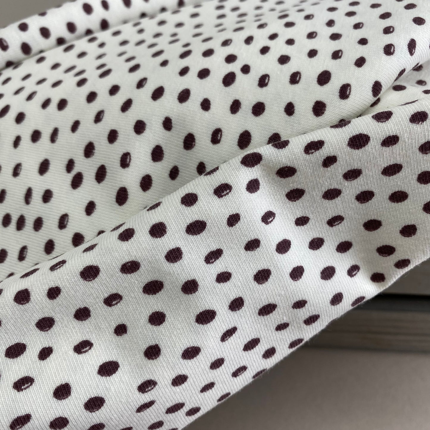 Splodge Jersey Knit Chocolate Rose