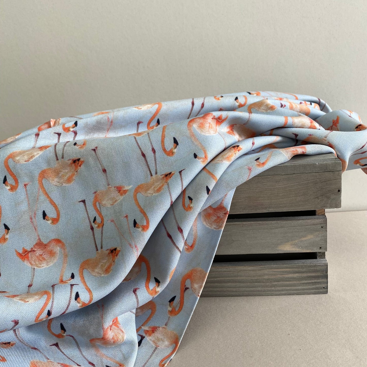 Flamingo Paradise Viscose Viella Print