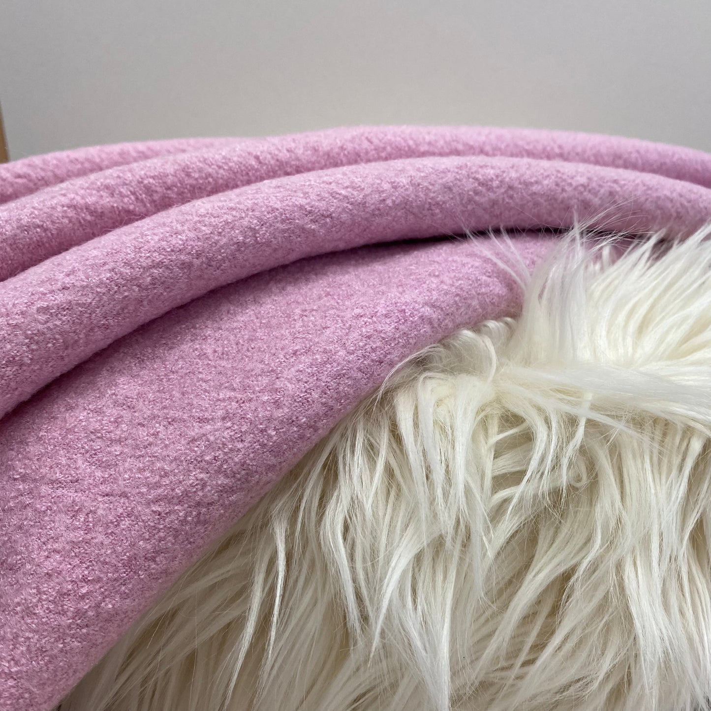 Sarah Boiled Wool Blend Frosted Pink