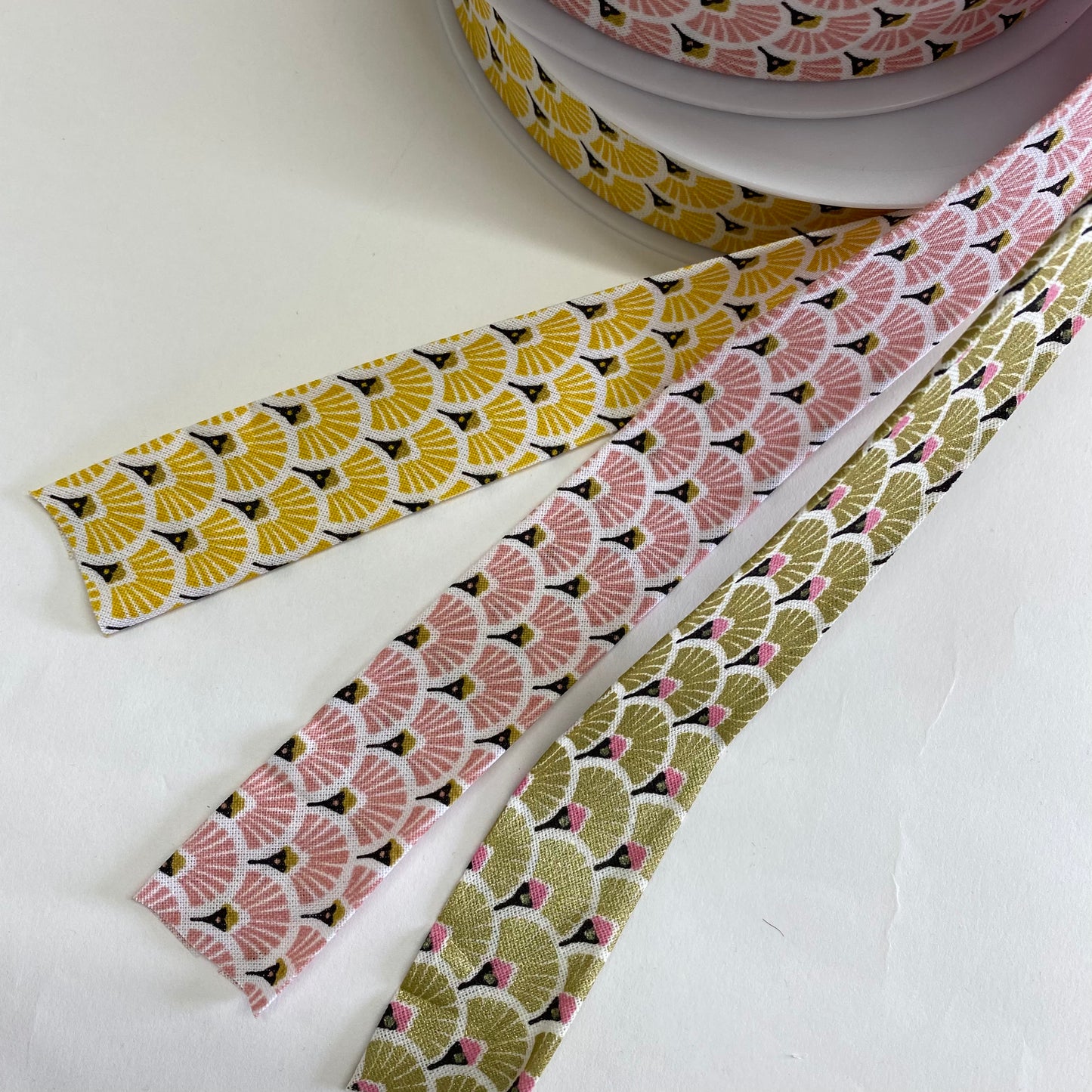 Art Deco Fans Cotton Bias Binding 27mm