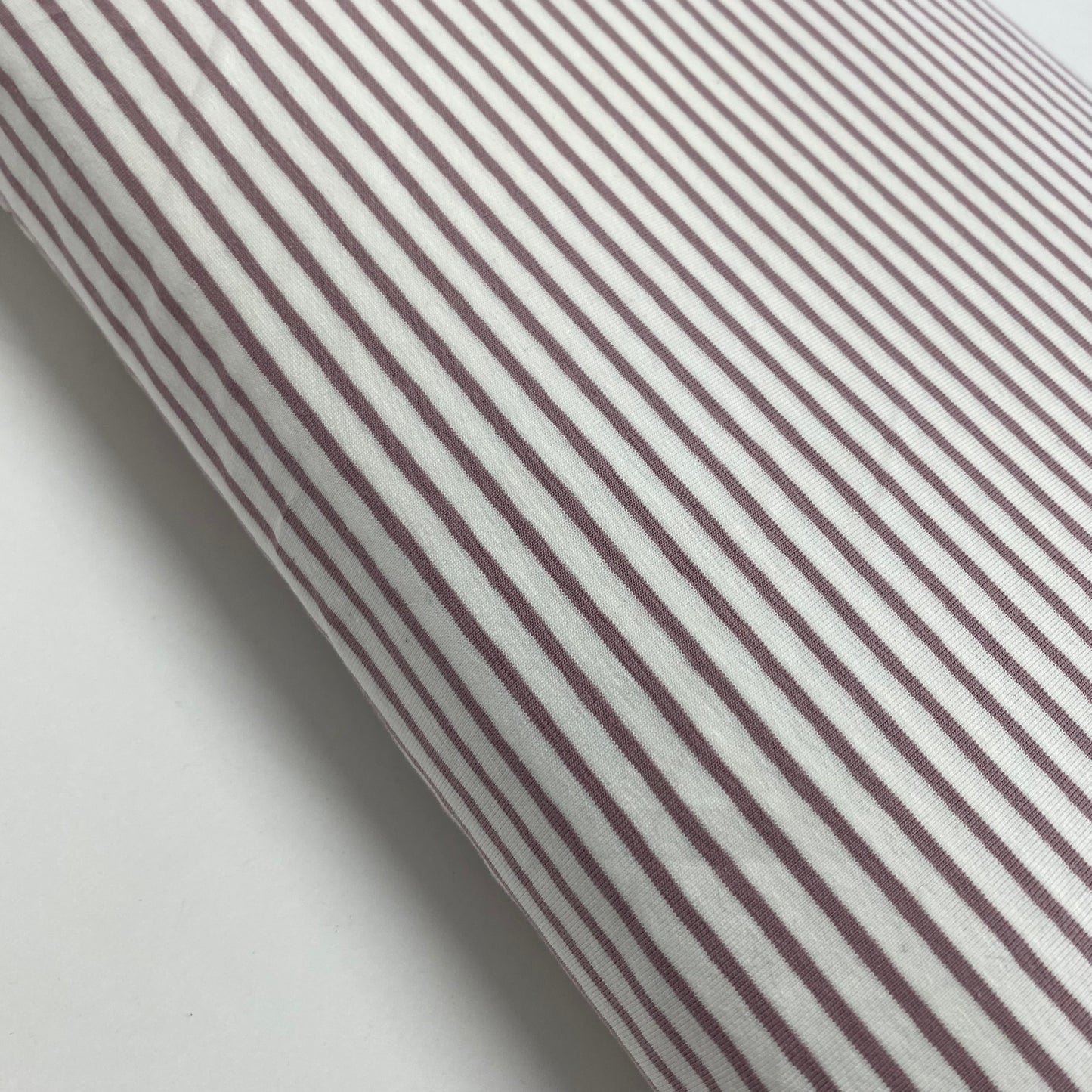 Breton Stripe Jersey Knit Dusty Pink