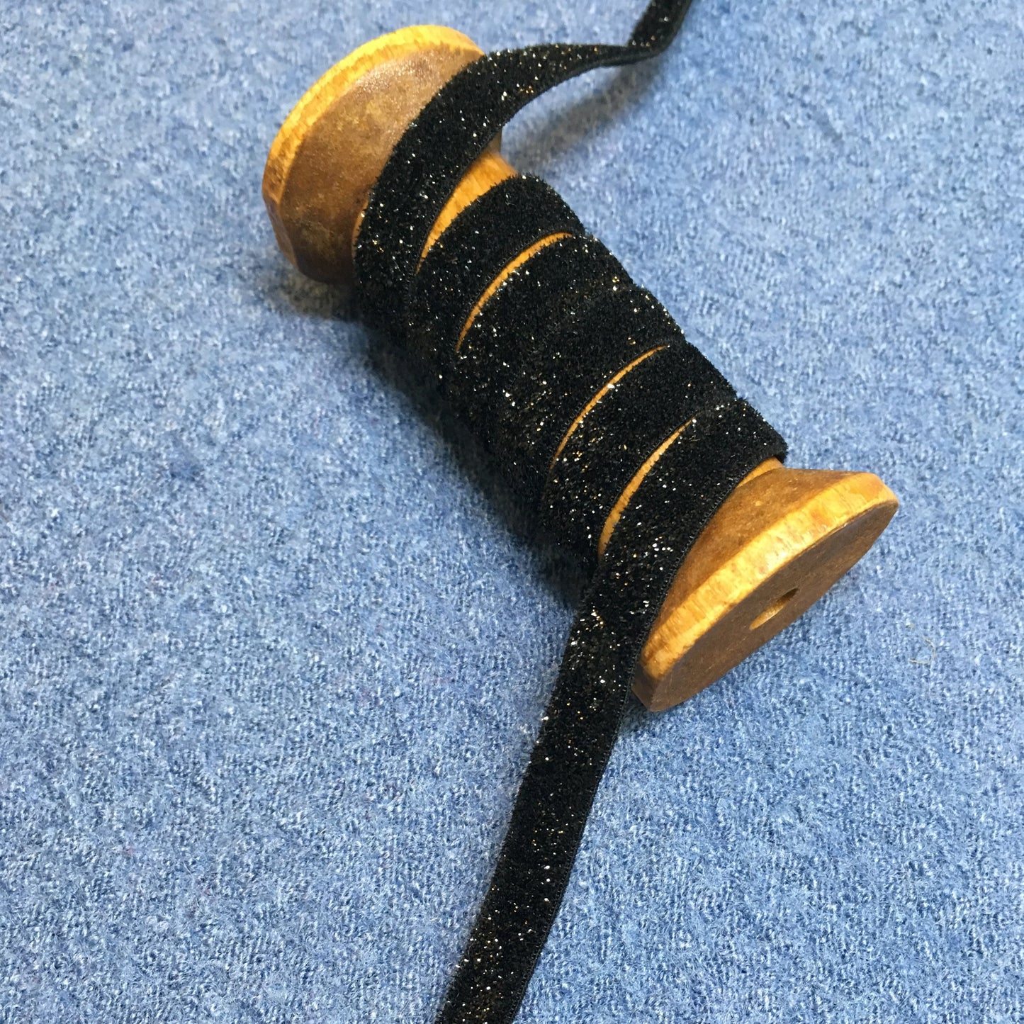 Sparkle Velvet Elastic Black