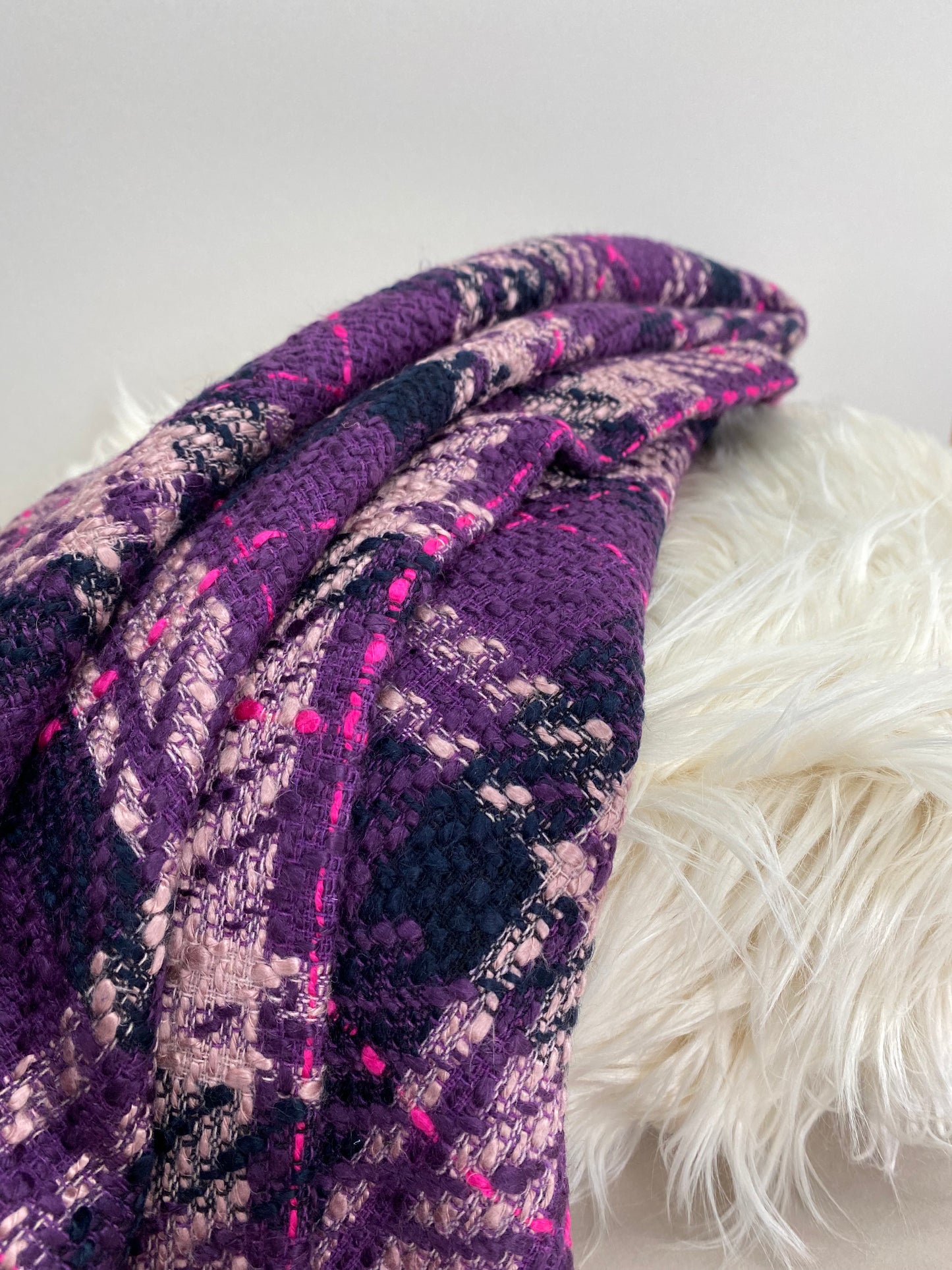 Boucle Wool Blend Purple