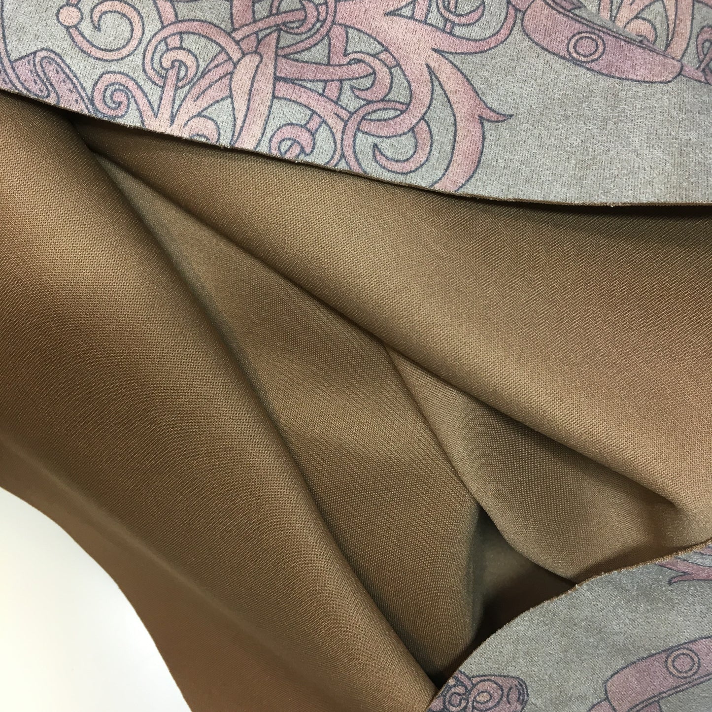 Velvet Scuba Equestrian Print Soft Grey