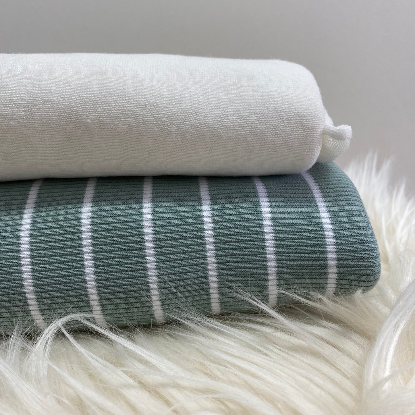 Ribbed Stripe Jersey Knit Mint