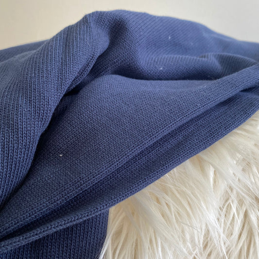 Wanda Cotton Sweater Knit Fabric Navy