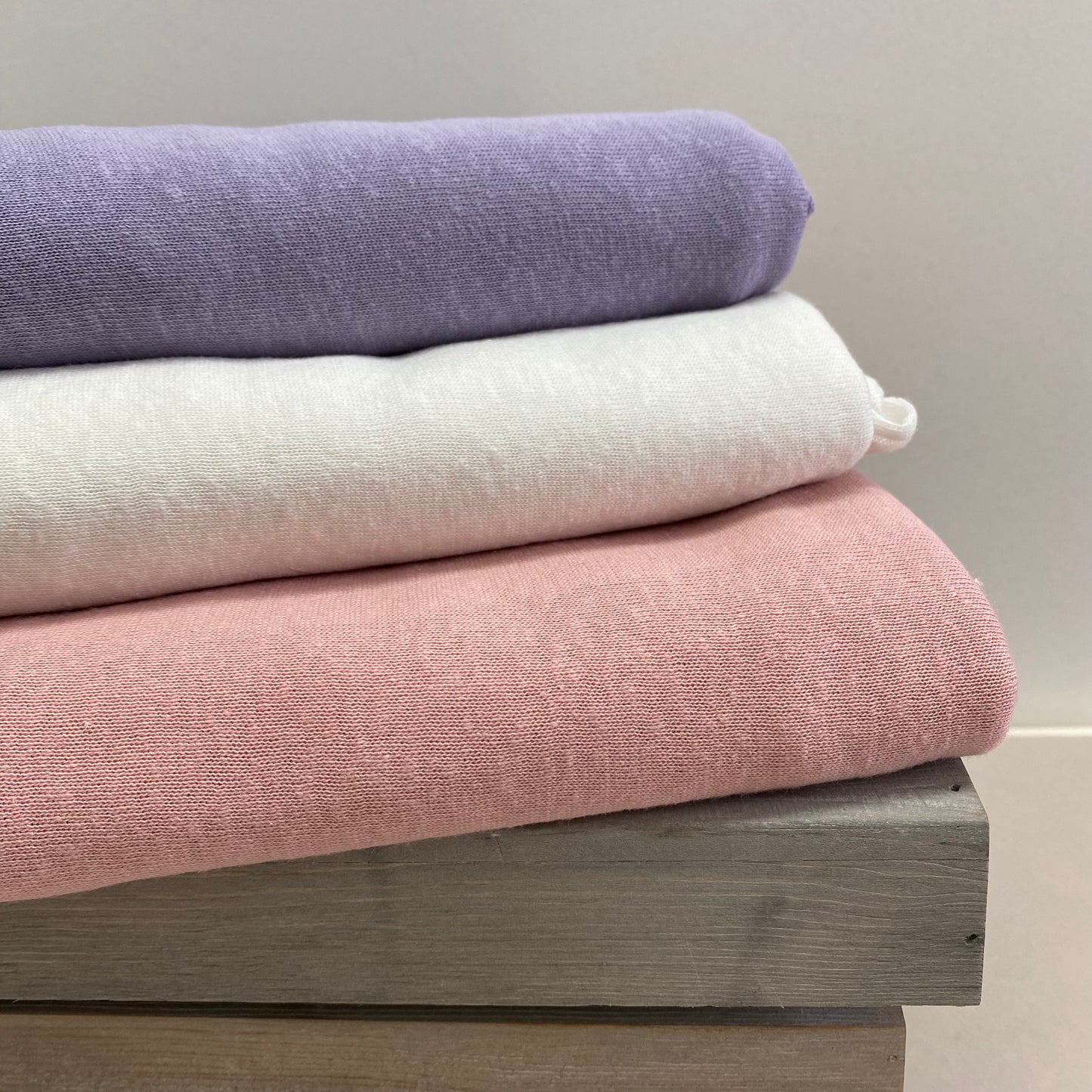 Lily Linen Viscose Jersey Fabric Vanilla Ice 0.25m