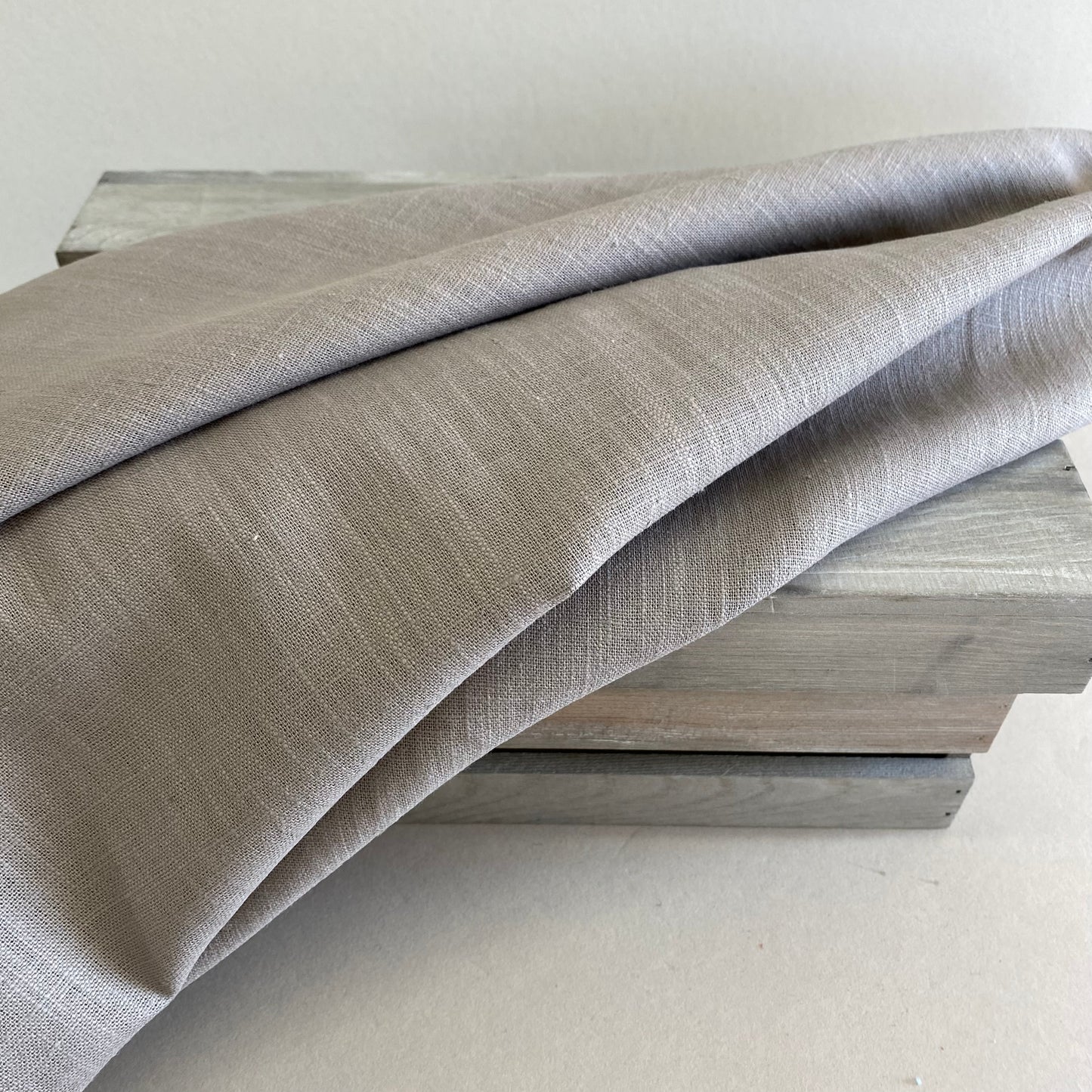 Rebekah Linen Dressmaking Fabric Mushroom 2.5m