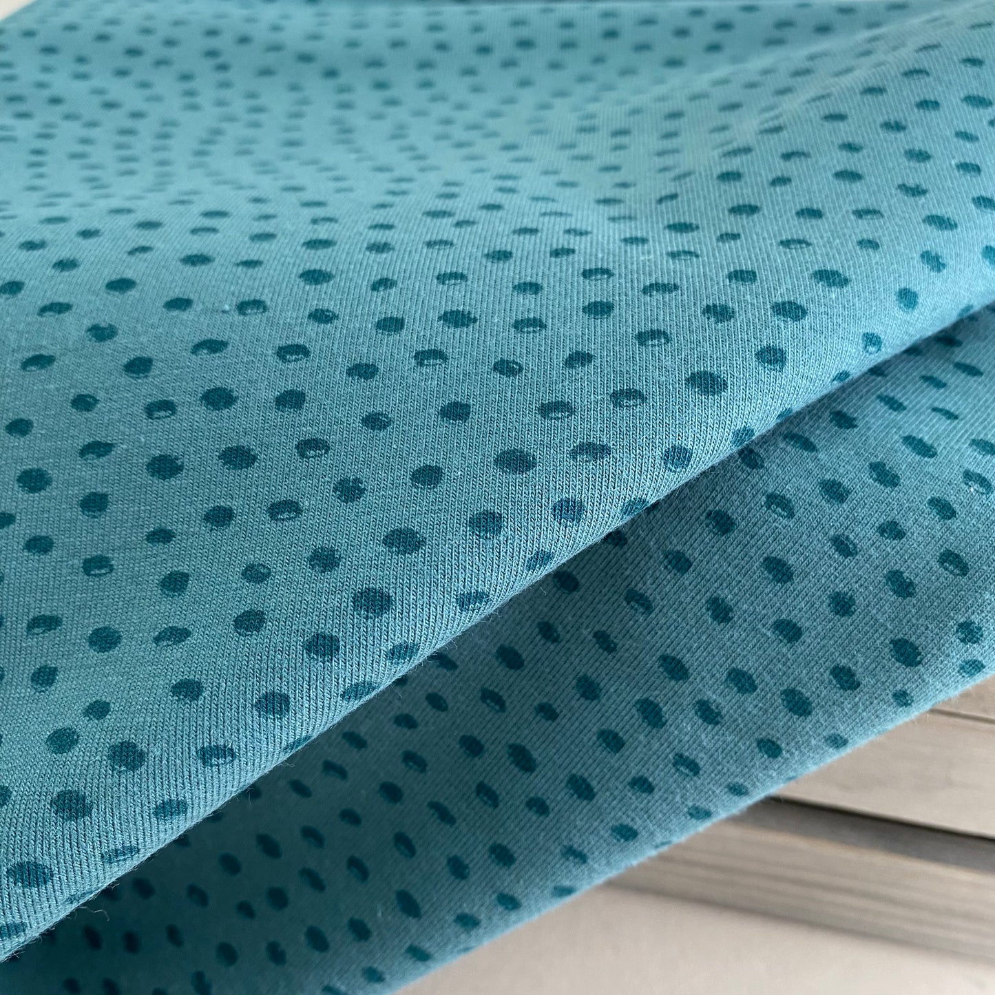 Splodge Jersey Knit Teal