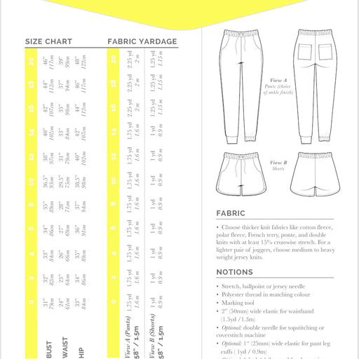 Plateau Joggers by Closet Core Patterns