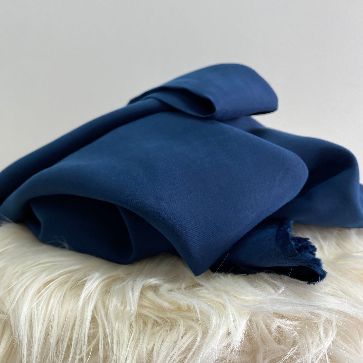 Carlie Sand-Washed Viscose Navy