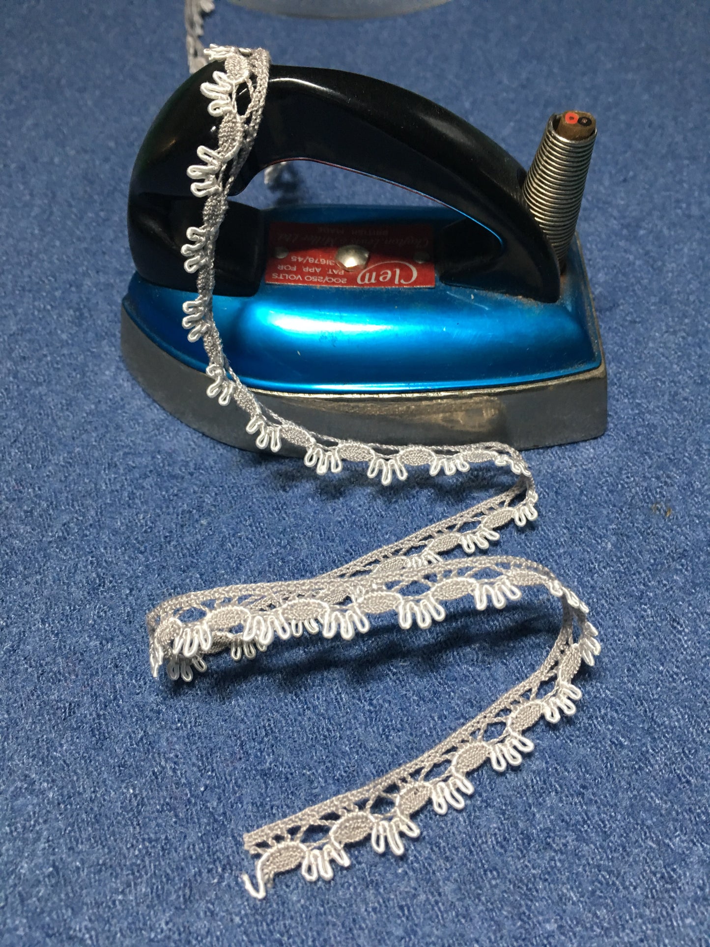 Silver Cotton Lace 12mm