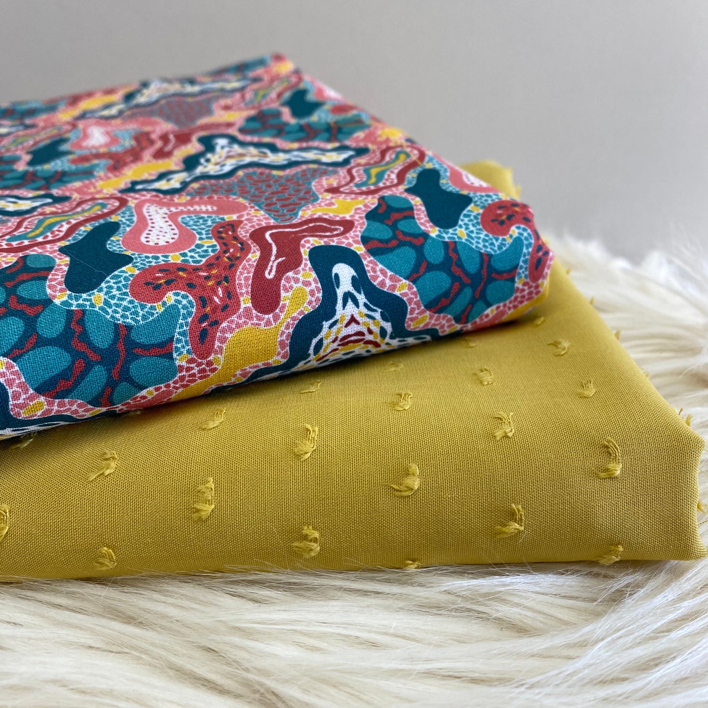 Organic Cotton Poplin Teal River 1.5m