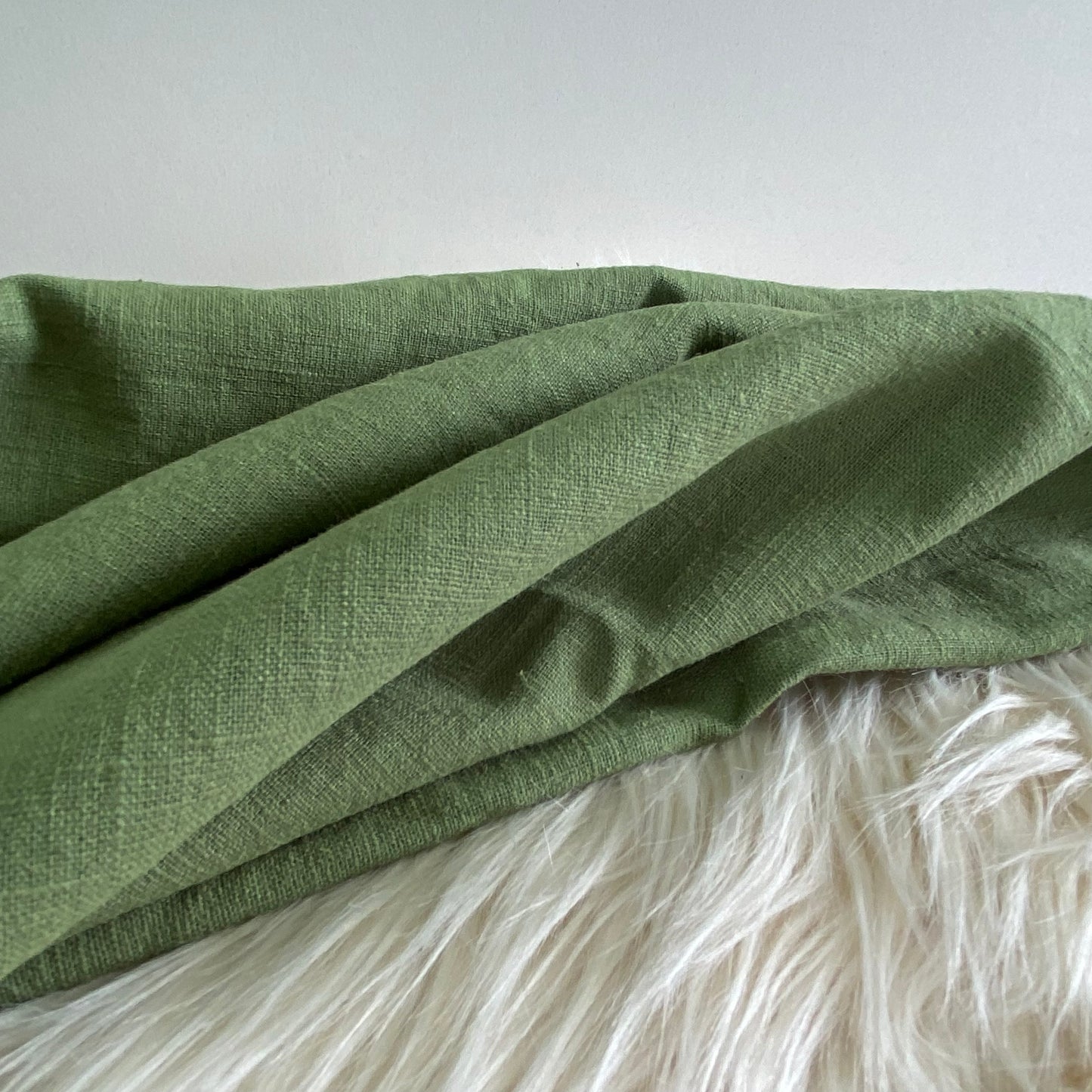 Rebekah Linen Dressmaking Fabric Avocado