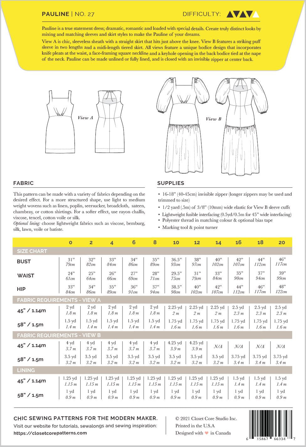 Pauline Dress by Closet Core Patterns