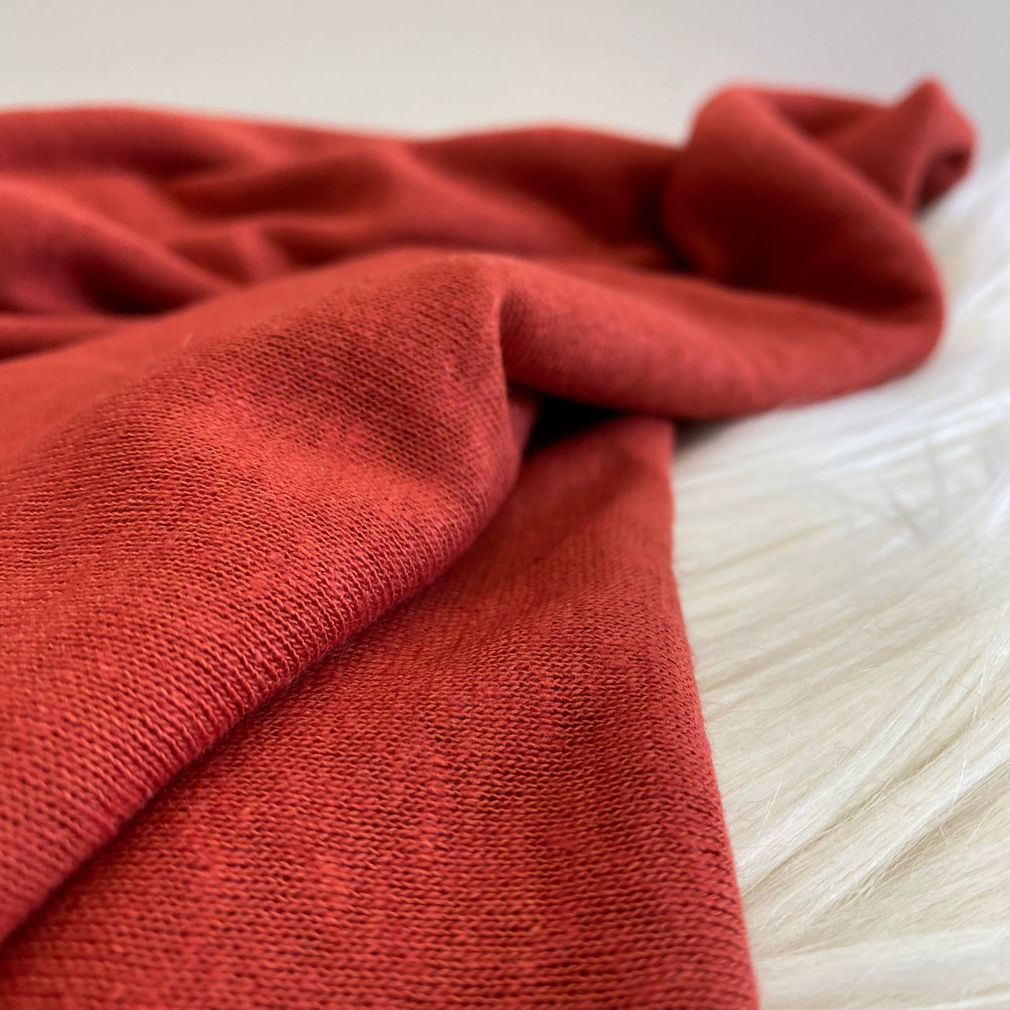 Lily Linen Viscose Jersey Fabric Paprika 2.9m