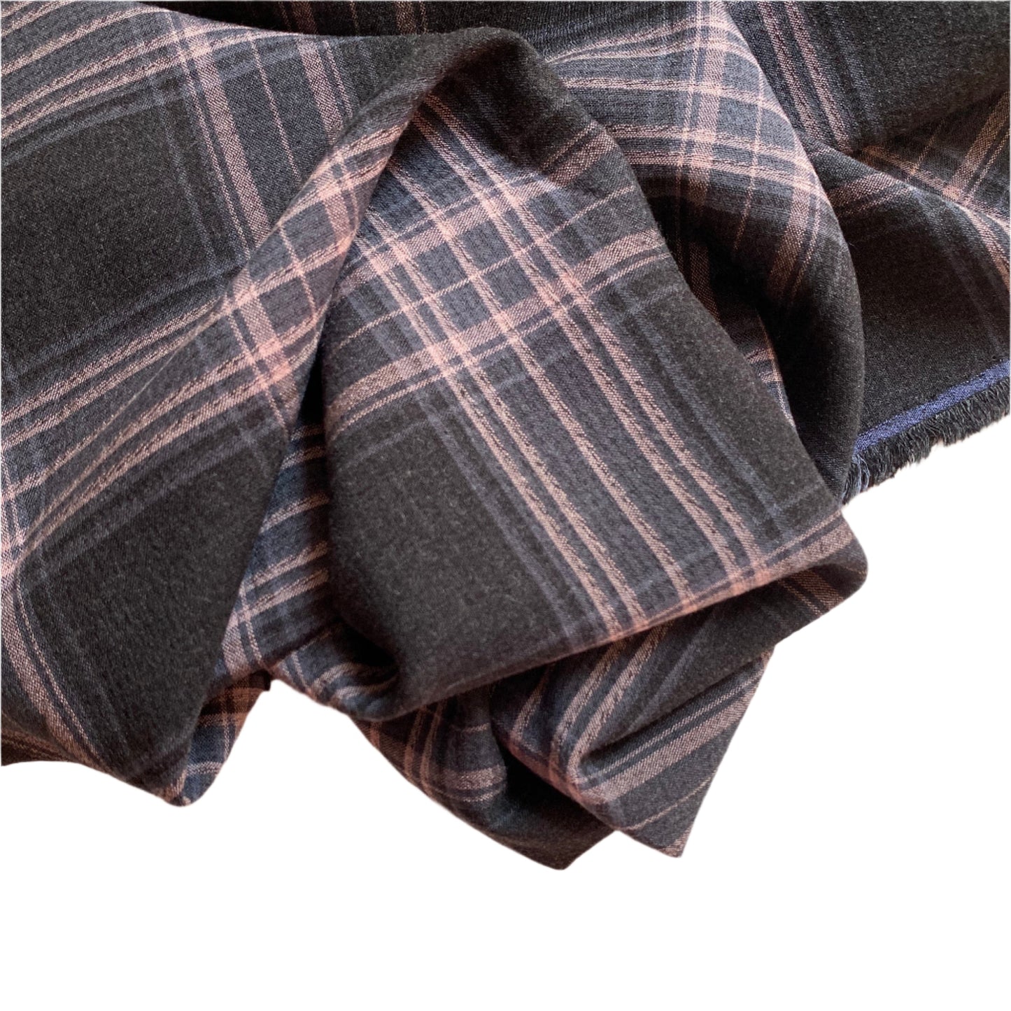 Helsinki Old Rose and Charcoal Grey Check