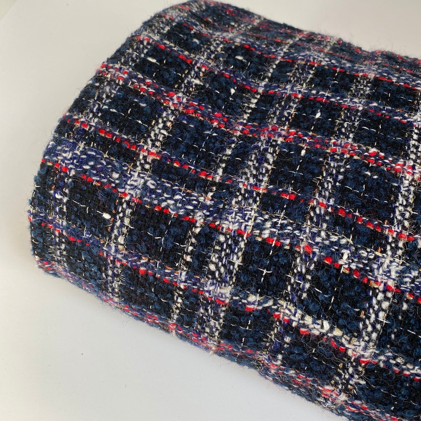 Boucle Wool Blend Dark Navy