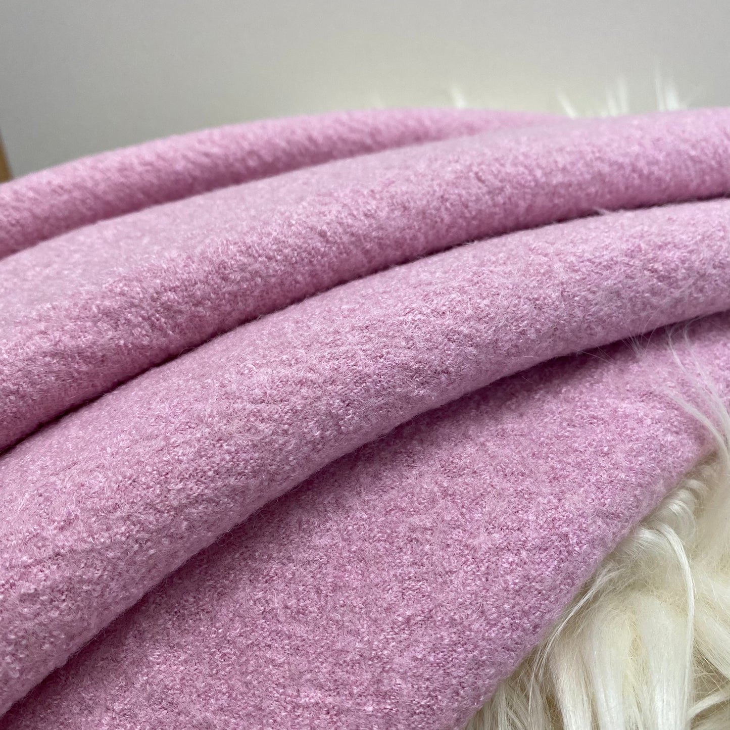 Sarah Boiled Wool Blend Frosted Pink