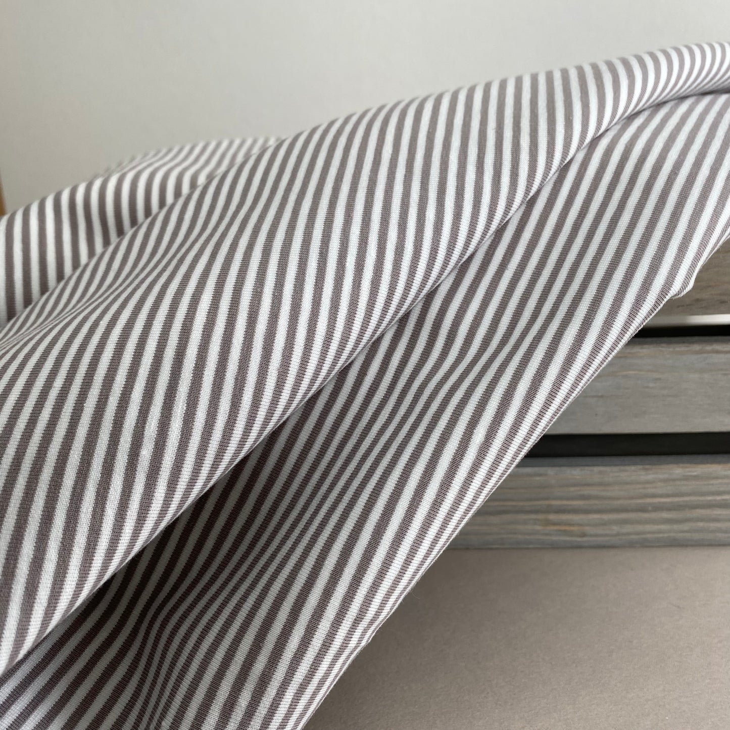 Striped Jersey Knit Taupe Treat