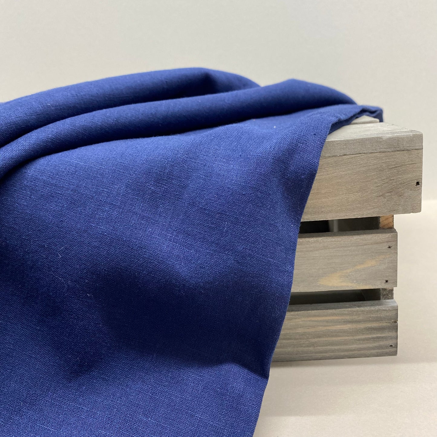Washed Linen Fabric Navy 1.1m