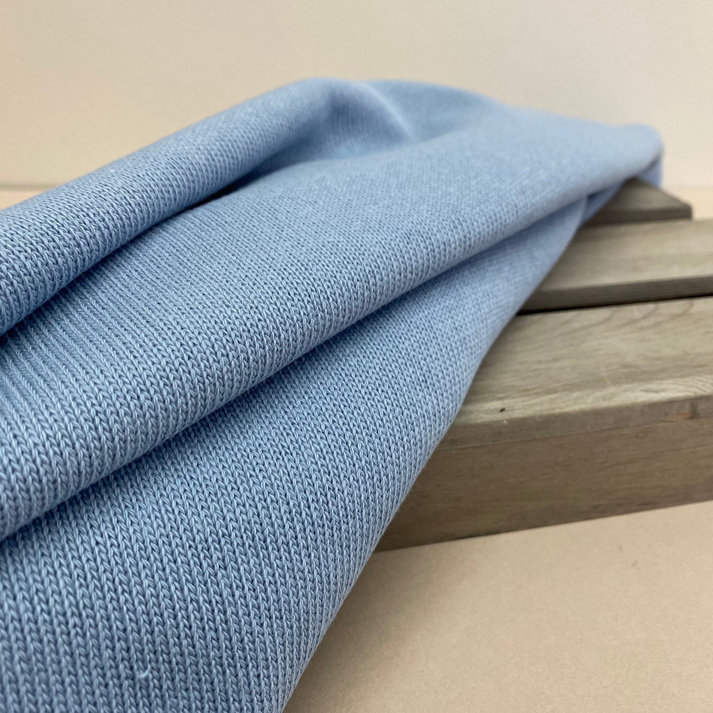 Wanda Cotton Sweater Knit Fabric Baby Blue
