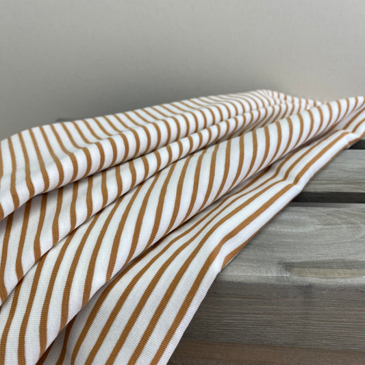 Breton Stripe Jersey Knit Ochre