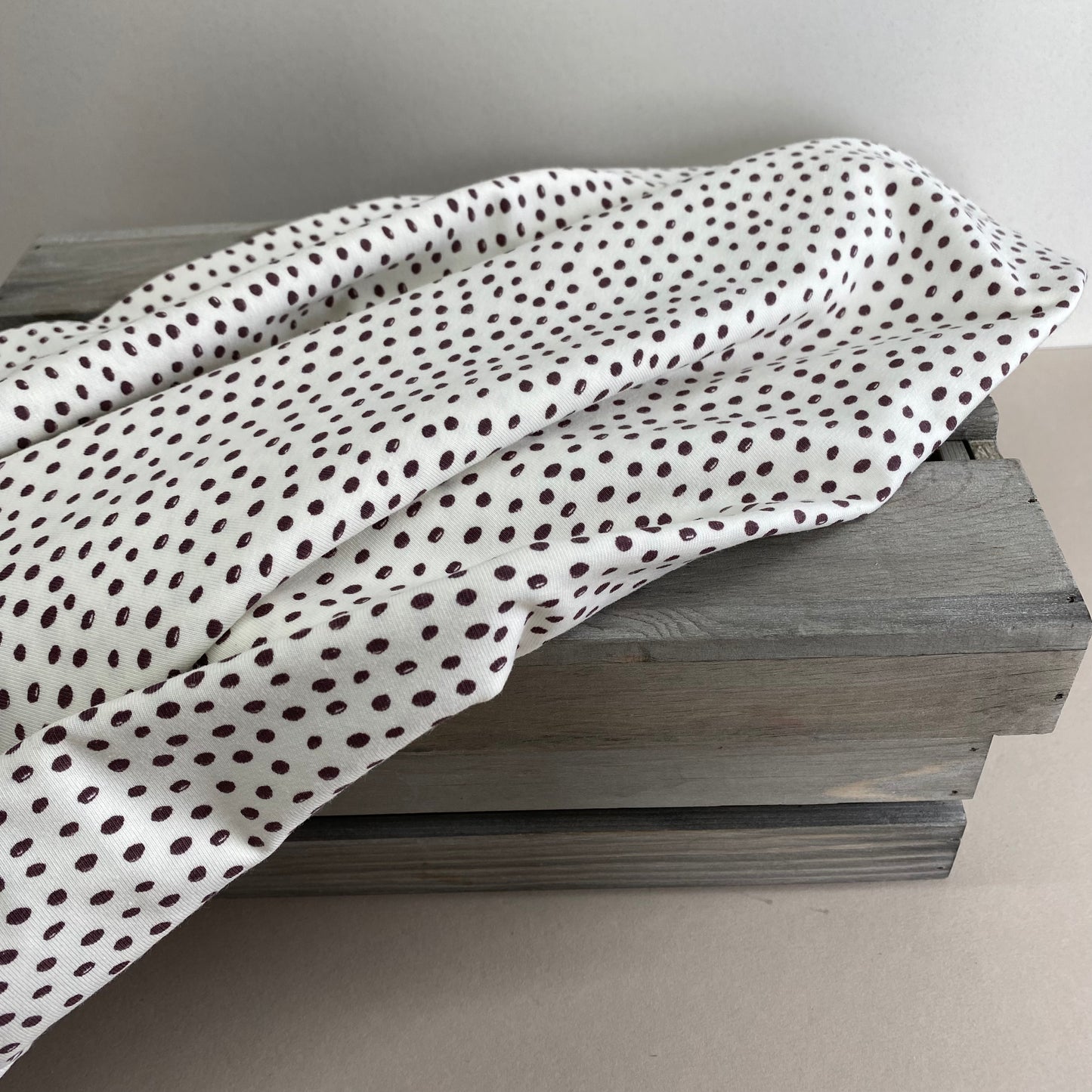 Splodge Jersey Knit Chocolate Rose