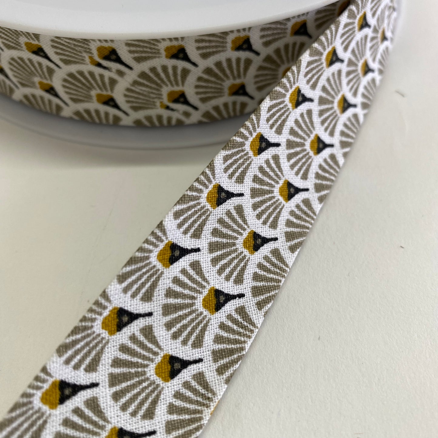 Art Deco Fans Cotton Bias Binding 27mm