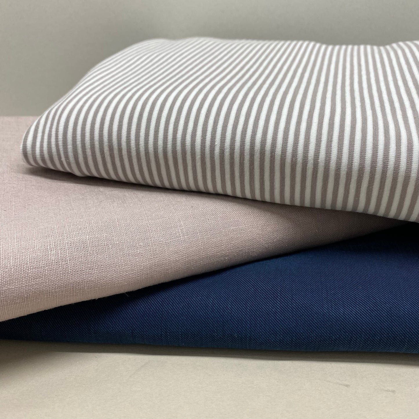 Washed Linen Fabric Silver Rose