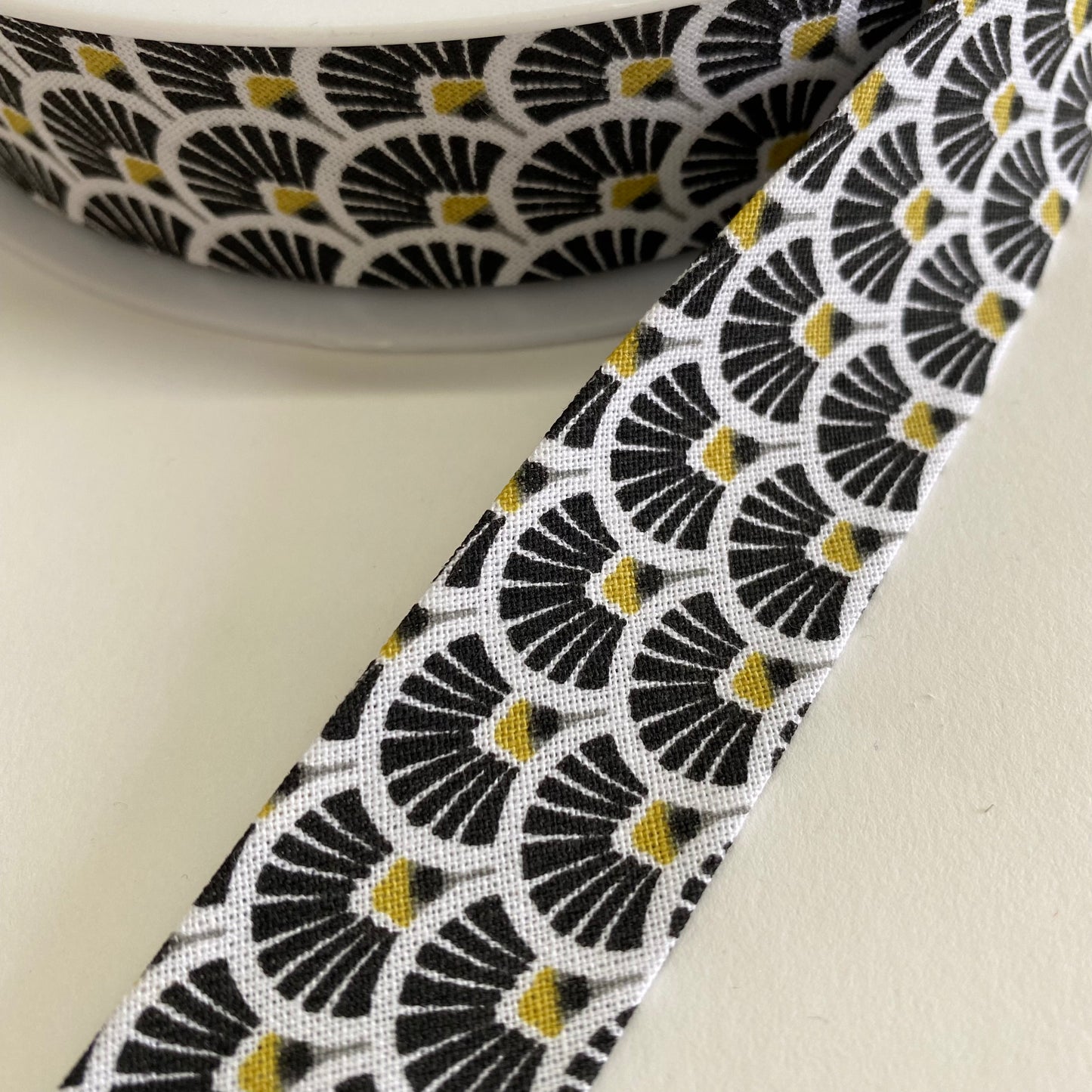 Art Deco Fans Cotton Bias Binding 27mm