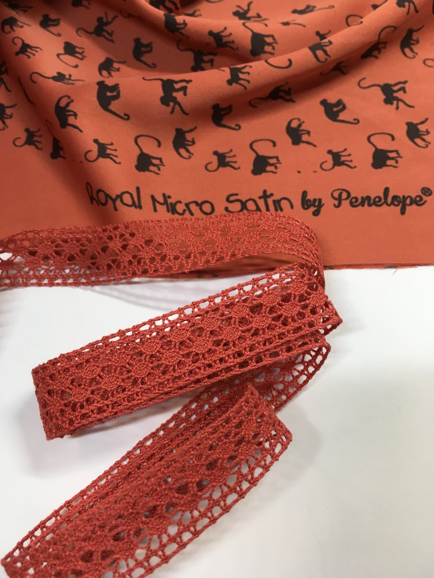 Royal Micro Satin Monkey Print