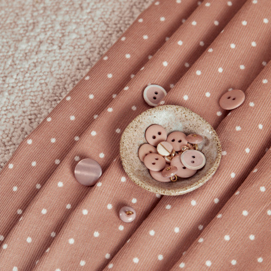 Atelier Brunette Polka Dot Fine Wale Corduroy Maple