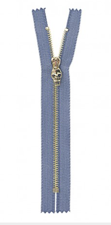 Jeans Metal Skull Pull Non Separating Zipper – Lulou Designs