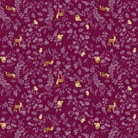 Wild Damson Viscose Print