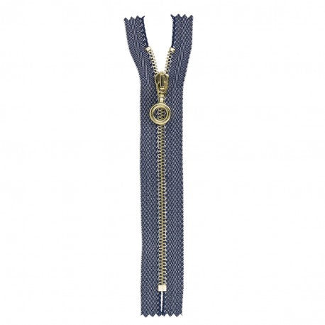 Jeans Metal Round Pull Non Separating Zipper